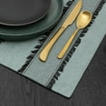 thumbnail image 5 of (4 pack) Thyme & Table Green Fringe Placemat, 5 of 6