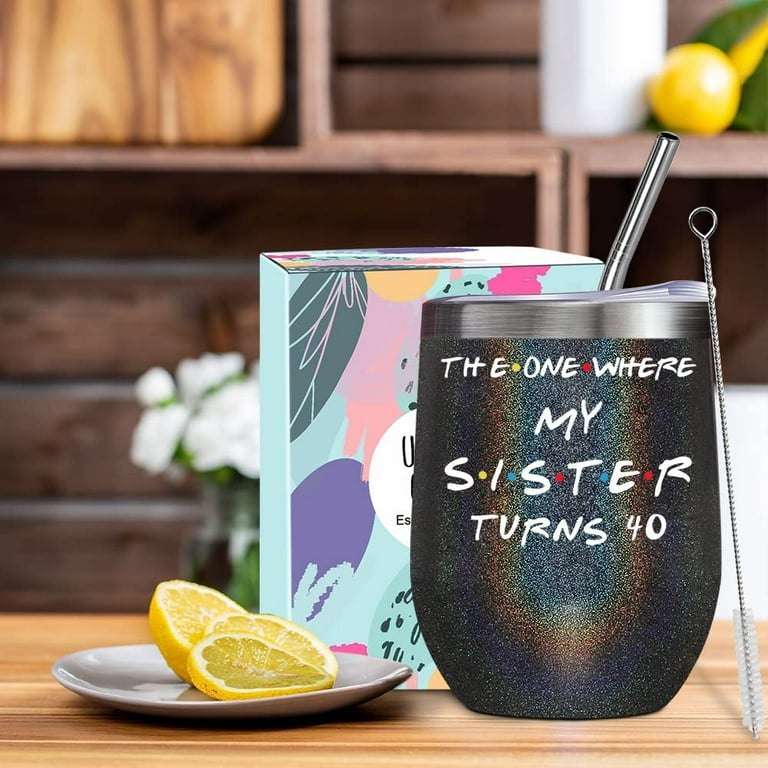 Personalized Birthday Wine Cup Gifts with Names Ages for Women Mom