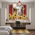 thumbnail image 4 of Cows Sunflowers Kitchen Curtains Window Panels, Spring Floral Bees Farmhouse Barn Insulated Window Treatment Curtain, Grommet Curtains for Bedroom/Living Room/Bathroom, 2 Piece 42"Wx63"L, 4 of 8