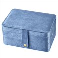 thumbnail image 1 of Joyero Pequeño de Terciopelo para Mujer, Joyero Portátil de Viaje de Doble Capa, Joyero Portátil de Almacenamiento para Mujer., 1 of 5