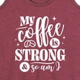 thumbnail image 3 of Instant Message - Strong Coffee Quote - Women's Racerback Tank Top, 3 of 6