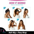 thumbnail image 2 of Sensationnel Half Wig N Pony Wrap Instant Up N Down UD 6 (T1B/4), 2 of 4