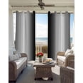 thumbnail image 4 of Black Grey White Blackout Curtains 90 Inches Length, Farmhouse Ombre Color Modern Simple Window Treatment Thermal Insulated Drapes for Bedroom Living Room 2 Panels 104x90 Inches, 4 of 8