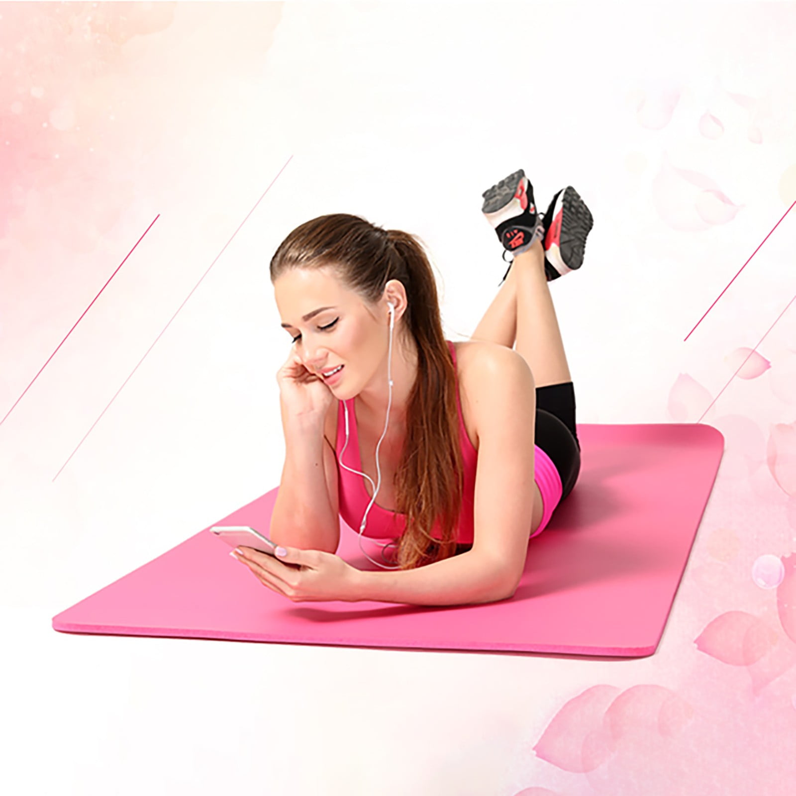 Sports Cameland Widened Thickened Lengthened Household Non-Slip Nbr Yoga Mat Mat 183Cm*60Cm*1Cm