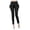 Black, variant on Women's Harem Pants Casual Loose Plus Size Elastic Waist Stretchy Solid Color Trousers, Army Green FREE SIZE
