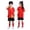 outfits 24#Red, variant on WAYUTE Kids Youth Boys Short Sleeve V Neck Sports Soccer Shirt for Children Stretchy Breathable Training Outfit Casual Clothing Sets