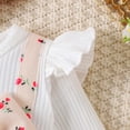 thumbnail image 4 of KEXE Infant Girl Clothes 12 Months Girl Clothes Newborn Baby Girl Fall Clothes Bow Jumpsuits Ruffle Short Sleeve Outfit Infant Cute Romper, 4 of 8