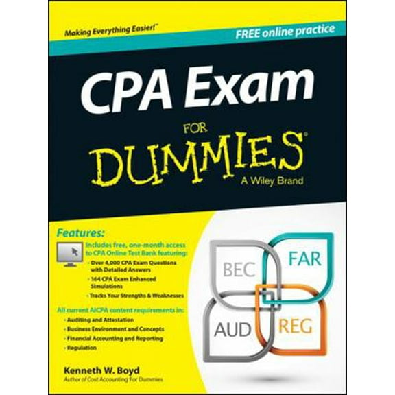 Pre-Owned CPA Exam for Dummies with Online Practice (Paperback) 1118813731 9781118813737