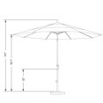 thumbnail image 5 of California Umbrella 11' Patio Umbrella in Brick, 5 of 5