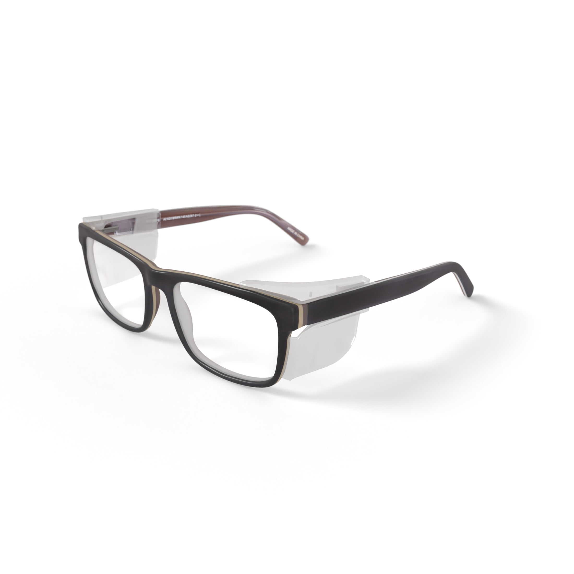 Hilco Vision A2 620 Prescription Safety Glasses, Brown, OSHA Compliant ANSI Z87.1
