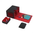 thumbnail image 2 of Caja Baraja Cartas Expositor Cartas con Bandeja para Dados Caja Baraja Caja Baraja con Capacidad para Más 160 Cartas Coleccionables Caja Almacenamiento Caja Baraja Roja, 2 of 5