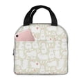 thumbnail image 1 of Fotbe White Rabbit Bolsa Térmica con Estampado y Forro de Aluminio Grueso Bolsa de Almuerzo con Bolsillo Frontal para Hombres y Mujeres, Ideal para Trabajo, Escuela, 1 of 8