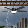 thumbnail image 2 of Lokivas 52in Waterproof Ceiling Fan with Light and Remote Control, IP65 , 6 Speed Quiet DC Motor for Patio, 2 of 5