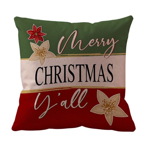 YIKA Santa Claus Christmas Tree Pillowcase Christmas Pillow Cover Holiday Decoration Sofa Decoration Linen Pillow Home Sofa Holiday Decoration Pillow Cover C