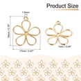 thumbnail image 2 of 100 Pcs Encanto de Flor Hueca Marco de Bisel Abierto para Fabricación de Joyería de Resina, Accesorios de Collar y Pulsera, Artesanías DIY Color Dorado Claro, 2 of 6
