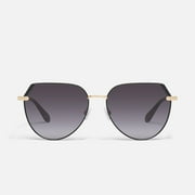 Quay Australia Main Character Sunglasses Gold Smoke Polarized