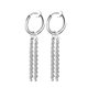 thumbnail image 2 of Pendientes colgantes Zulema larga de Hip Hop acero inoxidable, 2 of 5