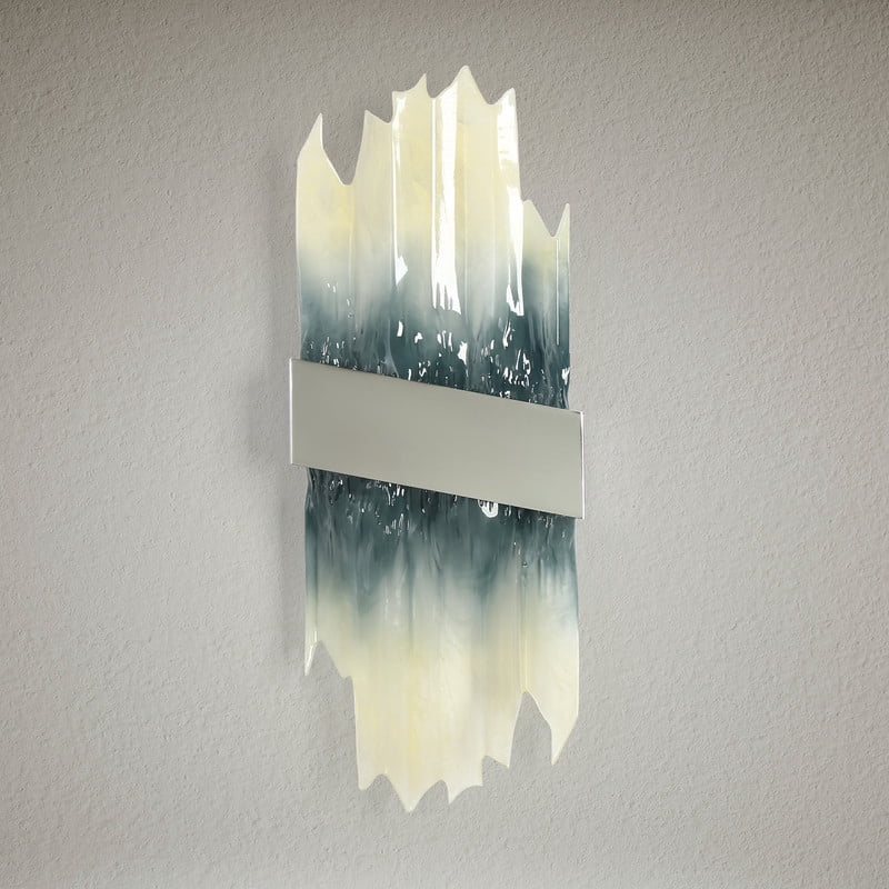 LNC Modern LED Wall Sconce,Decorative Resin Wall Light,Warm 3000K,Chrome Finish for Bedroom Hallway