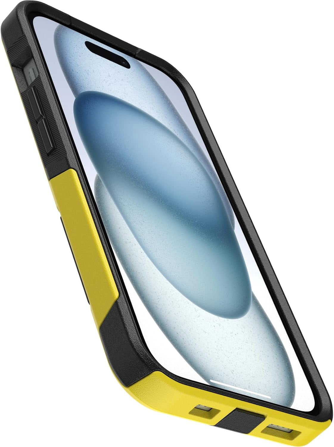 OtterBox iPhone 15, iPhone 14, & iPhone 13 (Only) - Commuter Series Case - Yellow & Black - Slim & Tough - Pocket-Friendly - with Port Protection - Non-Retail Packaging