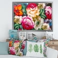 thumbnail image 3 of Designart 'Vintage VIbrant Yellow and Red Flower Still Life II' Traditional Framed Art Print, 3 of 4