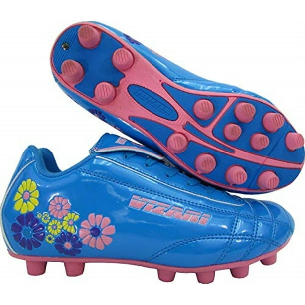 Vizari Blossom FG Soccer Shoe Toddler Little Kid 4.5 M US Big Kid Blue Pink Walmart