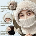 thumbnail image 4 of 3 in 1 Beanie Hat For Women, Upgrade 3 in 1 Beanie Hat with Scarf and Mask, Fall Winter Warm Knitted Ski Scarf and Mask Set, 4 of 9