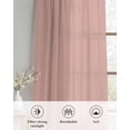 thumbnail image 6 of Pink Pure Color Sheer Curtains 84 Inch Length 2 Panels Set for Living Room/Bedroom, Aesthetics Contemporary Luxury Kitchen Curtains Grommet Semi-Sheer Curtains Drapes Window Treatments 52"x84"x2, 6 of 7