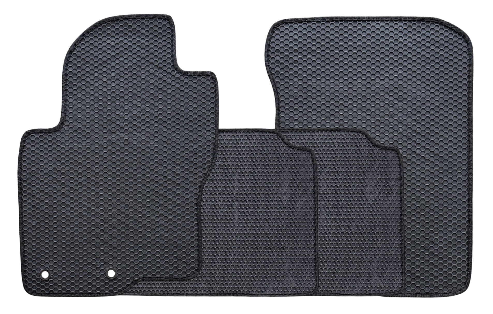 ecoMats All Weather Floor Mats for 2011 to 2021 Nissan Frontier Crew Cab, Front and Rear, Honeycomb