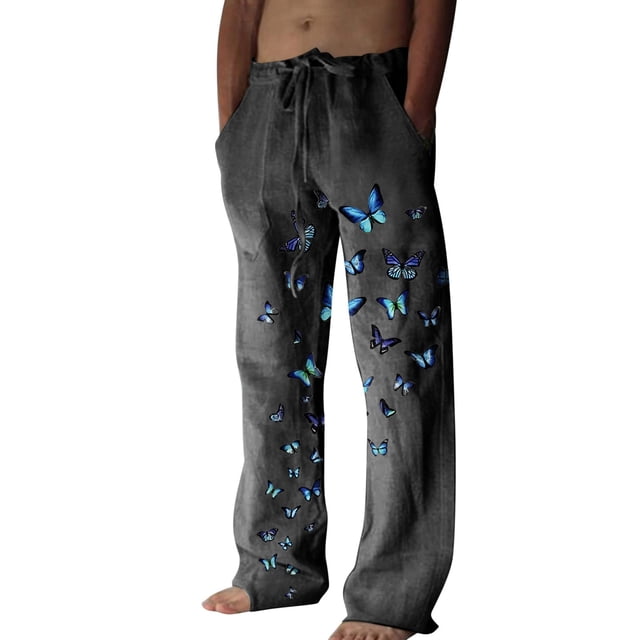 Pantalon Décontracté pour Homme - Pantalon à Lacets avec Poches Imprimées à la Mode pour le Quotidien au Style Moderne