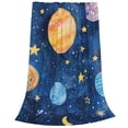 thumbnail image 2 of Balery Planets And Stars1 Manta de Felpa Suave y Acogedora – Cobija de Franela Aterciopelada para Cama, Lavable y Cálida para Sofá, Mascotas, Transpirable-80"x60", 2 of 7
