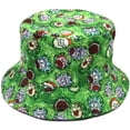 thumbnail image 2 of Wekity Bucket Hat, Rick and Morty Cartoon Sun Hat Reversible Two-Side-Wear Green or Black Fisherman Cap for Unisex, 2 of 5