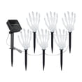 thumbnail image 6 of AZXY Solar Skeleton Hand Stake Lights Halloween Decorations, Halloween Yard Decor Halloween Outdoor Decor, Halloween Decor for Lawn Path Front Porch Party, Light Up Spooky Yard Ornament Supplies, 6 of 6