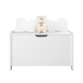 thumbnail image 7 of Toy Box Storage, Wooden Organizer Storage Chest with Safety Hinged Lid, Toy Chest Organizer for Playroom, Multi-Functional Storage Bench, White, 7 of 7