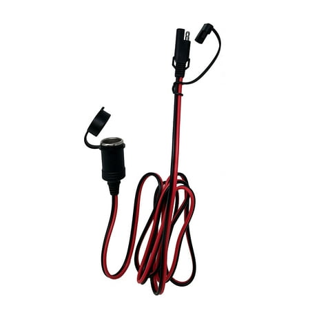 Tetra-Teknica MotoBasics Series SAF-01 12V Female Cigarette Adaptor for Quick Disconnect, 6 Feet, 16 Gauge Copper Wire, 10A Fuse