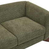Arlo Modern Boucle Upholstery 2-Seater Sofa with Solid Wood Legs, Olive Green - Walmart.com