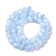 thumbnail image 3 of Natural Selenite Beads Strands Dyed Round Light Sky Blue 8mm Hole: 1.2mm 48pcs/strand 15.35 inch(39cm), 3 of 5