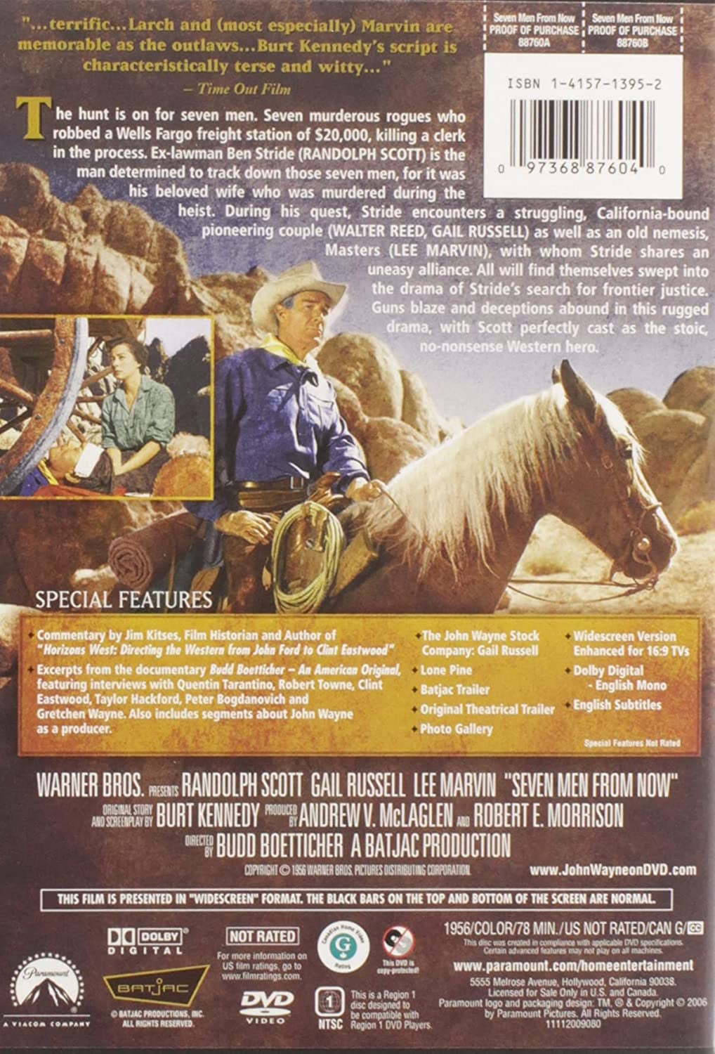 Seven Men From Now (DVD), Paramount, Western - Walmart.com