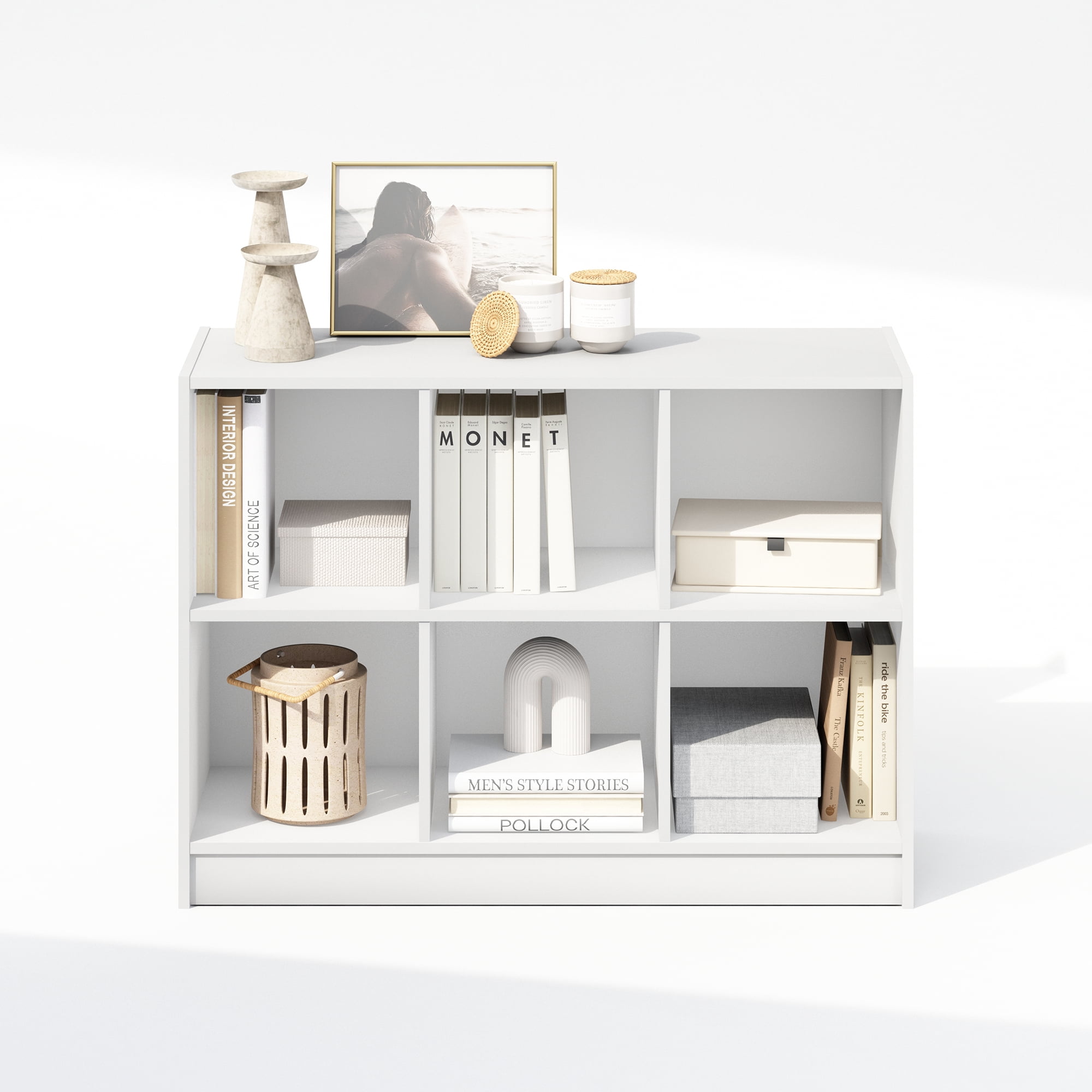 Furinno Basic 3x2 Cube Organizer Shelf Storage, Bookcase, White