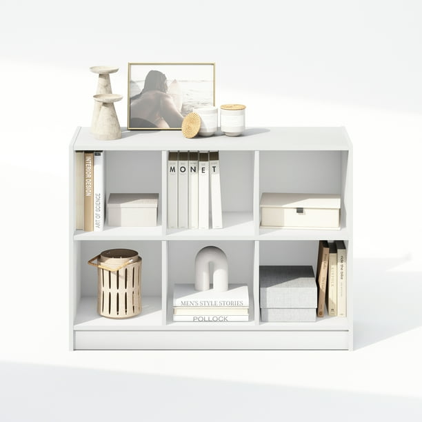 Furinno Basic 3x2 Cube Organizer Shelf Storage, Bookcase, White