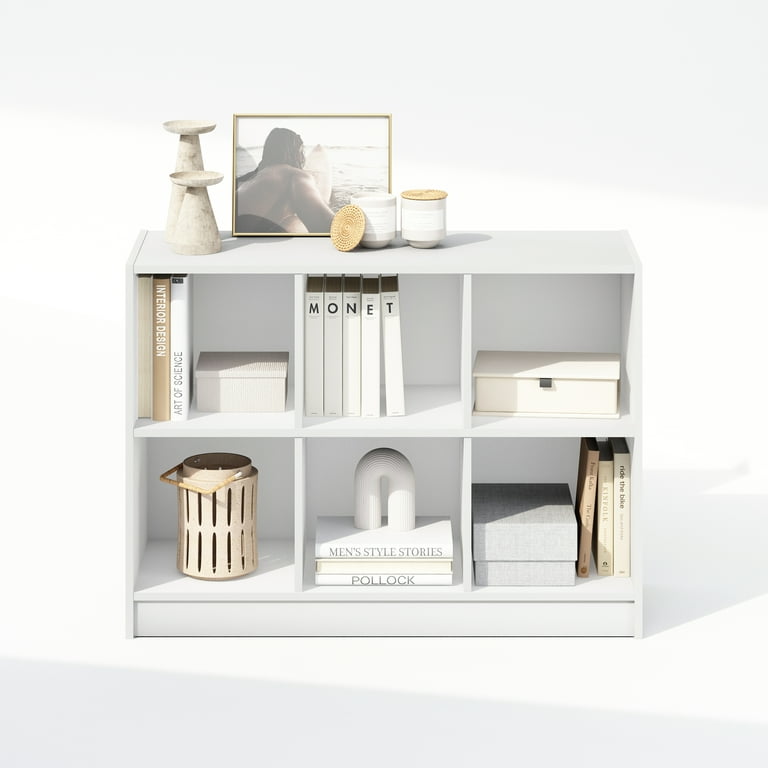 Furinno Basic 3x2 Cube Organizer Shelf Storage, Bookcase, White