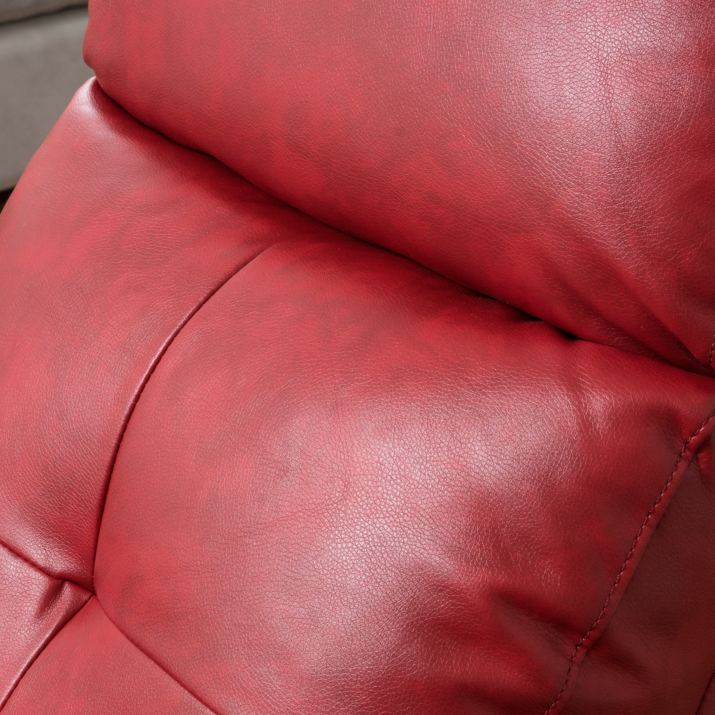GDF Studio Alysha Contemporary Faux Leather Recliner, Red