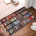thumbnail image 2 of mnjin interesting bookshelf books flower door mats slip door carpets for entrance front door outdoor entrance porch mats with slip polyester interesting bookshelf bo e, 2 of 7