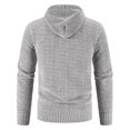 thumbnail image 5 of DHFJKG Mens Zip Up Hooded Sweater Jackets With Fuzzy Lining Solid Color Warm Cardigan Knitted Hoodies Coat With Pockets Soft Outerwear, 5 of 5