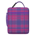 thumbnail image 5 of Plaid Insulated Lunch Bag Box Men Reusable Lunch Bag Lightweight Cooler Tote Bag Picnic Beach, 5 of 6