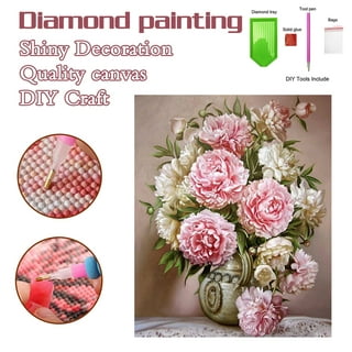 5D Diamond Painting Kits Blossoming Pink Flowers - Fantasy Flower World  Full Circle Diamond Digital Art Set for Beginners, for Room Decor, Bathroom