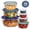 Blue, variant on Soulgenix Mixing Bowls Set, 14-Piece Salad Bowls with Airtight Lids, Stackable Meal Prep Containers for Kitchen Mixing, Serving, Storage, Gradient Green