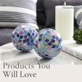 thumbnail image 3 of Whole Housewares 3" Glass Mosaic Sphere Decorative Balls (5 Count), 3 of 7