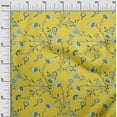 thumbnail image 2 of oneOone Cotton Flex Yellow Fabric Leaves & Flower Floral Sewing Fabric By The Yards Printed Diy Clothing Sewing Supplies 40 Inches Wide, 2 of 4