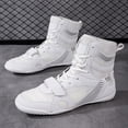 thumbnail image 4 of Zapatos Lucha Libre Boxeo Fitness para Hombres Mujeres (39) Blanco, 4 of 9