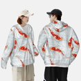 thumbnail image 5 of Picia Koi Fish Corals,Spring Summer Women's Men's UPF 50+ Sun Protection Hoodie Shirt Long Sleeve SPF Fishing Outdoor UV Hiking Lightweight Shirts-XX-Large, 5 of 9